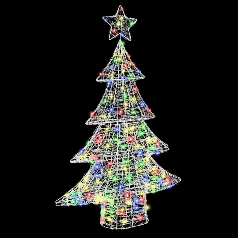 Kalėdų eglutė su 100 LED Įvairiaspalvis 120 cm Akrilas