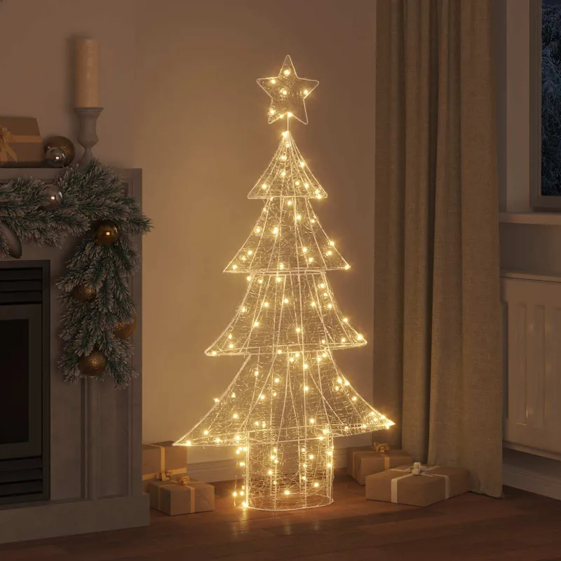 Kalėdų eglutė su 160 LED Šilta balta 150 cm Akrilas