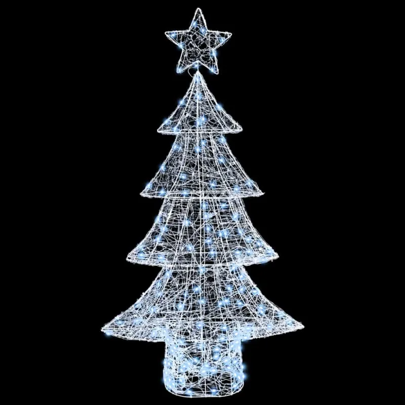 Kalėdų eglutė su 160 LED Šalta balta 150 cm Akrilas