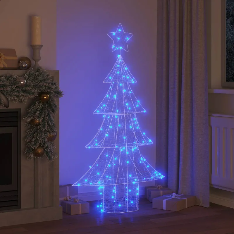 Kalėdų eglutė su 160 LED Mėlyna 150 cm Akrilas