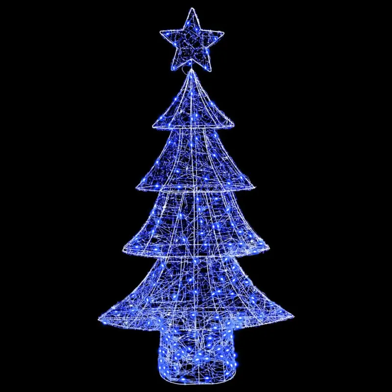 Kalėdų eglutė su 160 LED Mėlyna 150 cm Akrilas