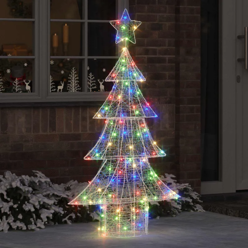 Kalėdų eglutė su 160 LED Įvairiaspalvis 150 cm Akrilas