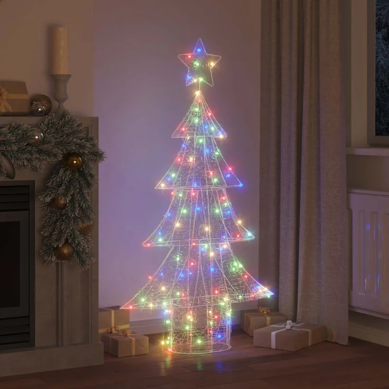 Kalėdų eglutė su 160 LED Įvairiaspalvis 150 cm Akrilas
