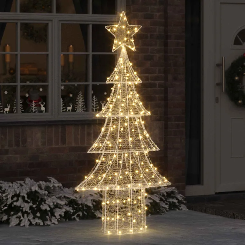Kalėdų eglutė su 240 LED Šilta balta 150 cm Akrilas
