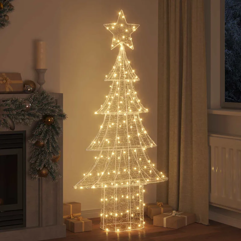 Kalėdų eglutė su 240 LED Šilta balta 150 cm Akrilas