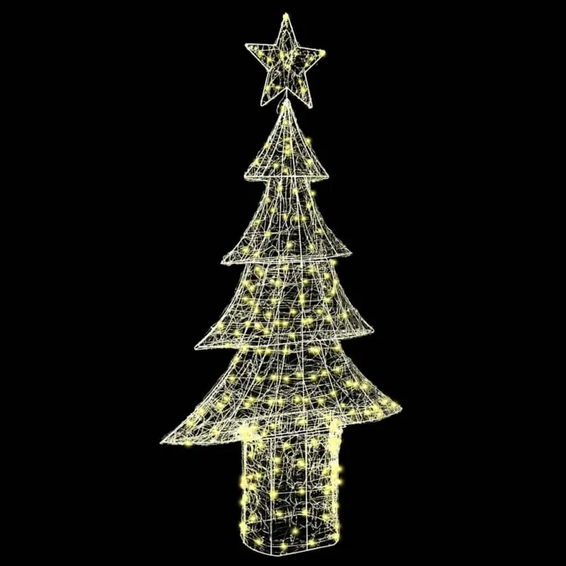 Kalėdų eglutė su 240 LED Šilta balta 150 cm Akrilas