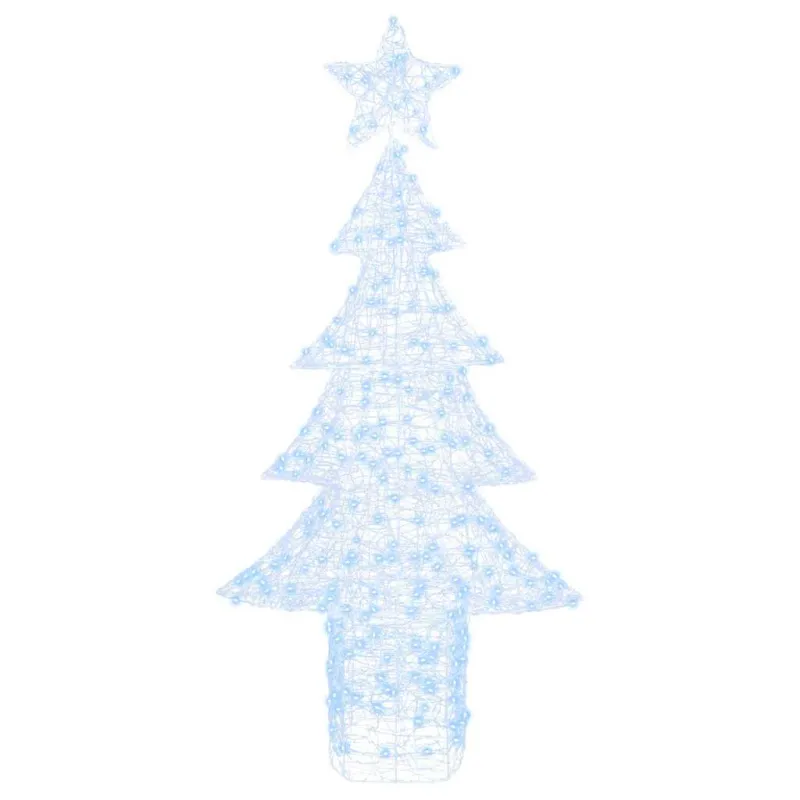 Kalėdų eglutė su 240 LED Šalta balta 180 cm Akrilas