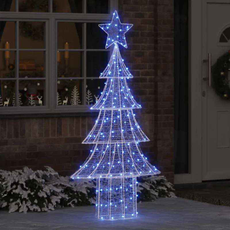 Kalėdų eglutė su 240 LED Mėlyna 180 cm Akrilas