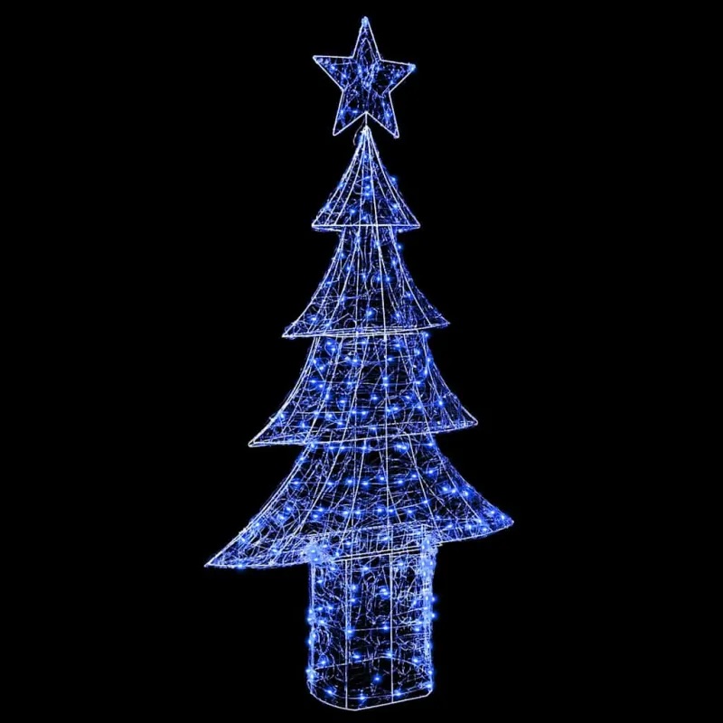 Kalėdų eglutė su 240 LED Mėlyna 180 cm Akrilas