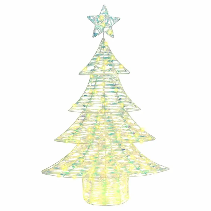 Kalėdų eglutė su 120 LED Šilta balta 120,5 cm PET