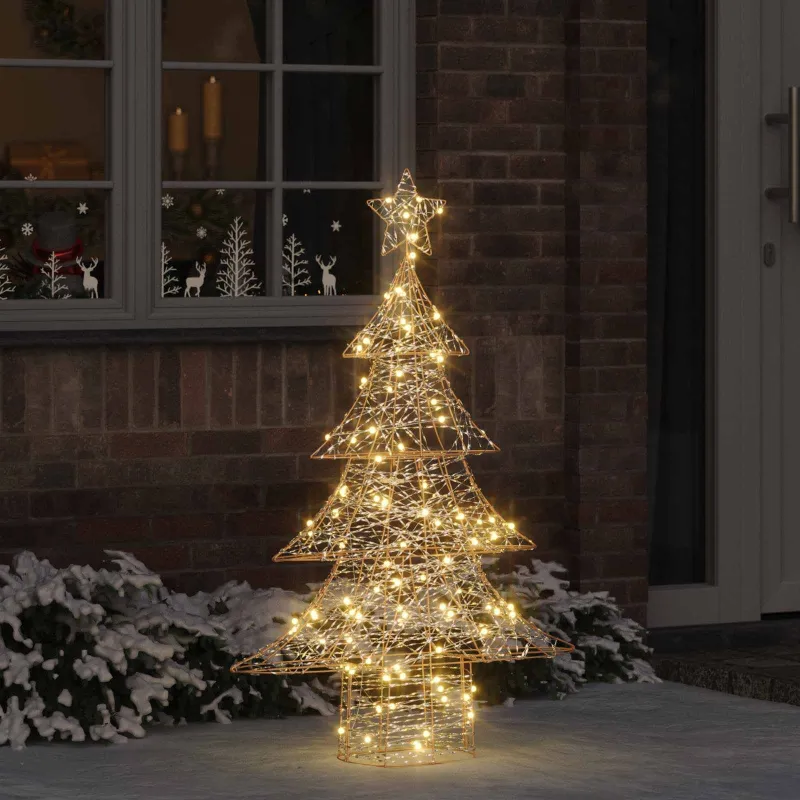 Kalėdų eglutė su 120 LED Šilta balta 120,5 cm PET