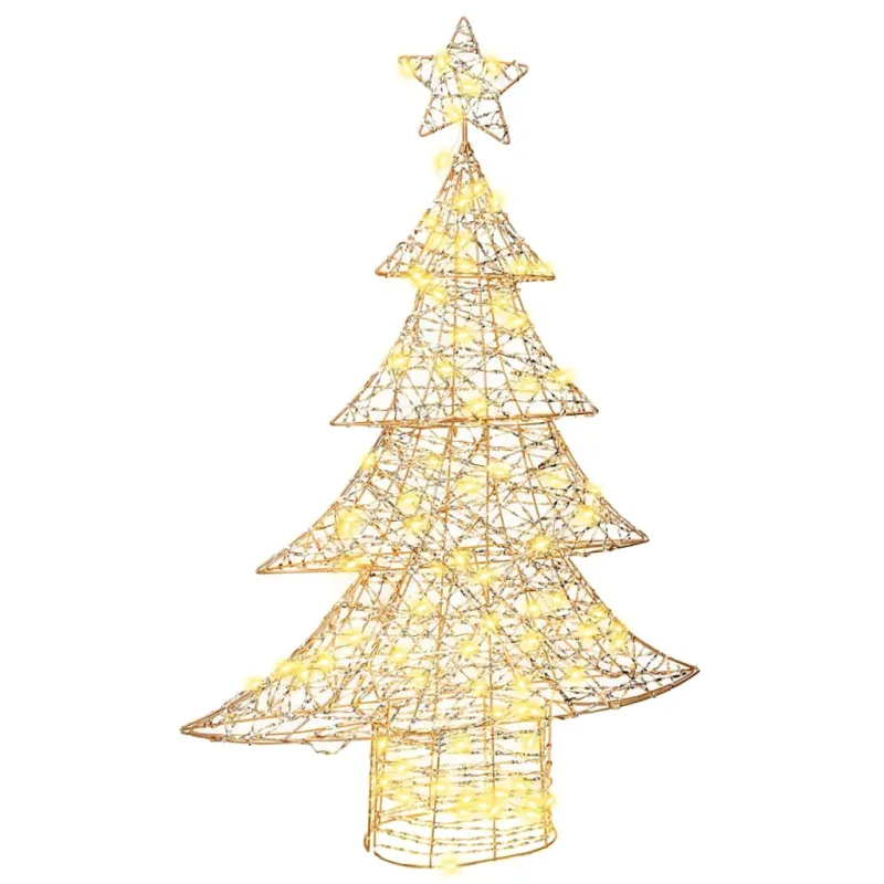 Kalėdų eglutė su 120 LED Šilta balta 120,5 cm PET