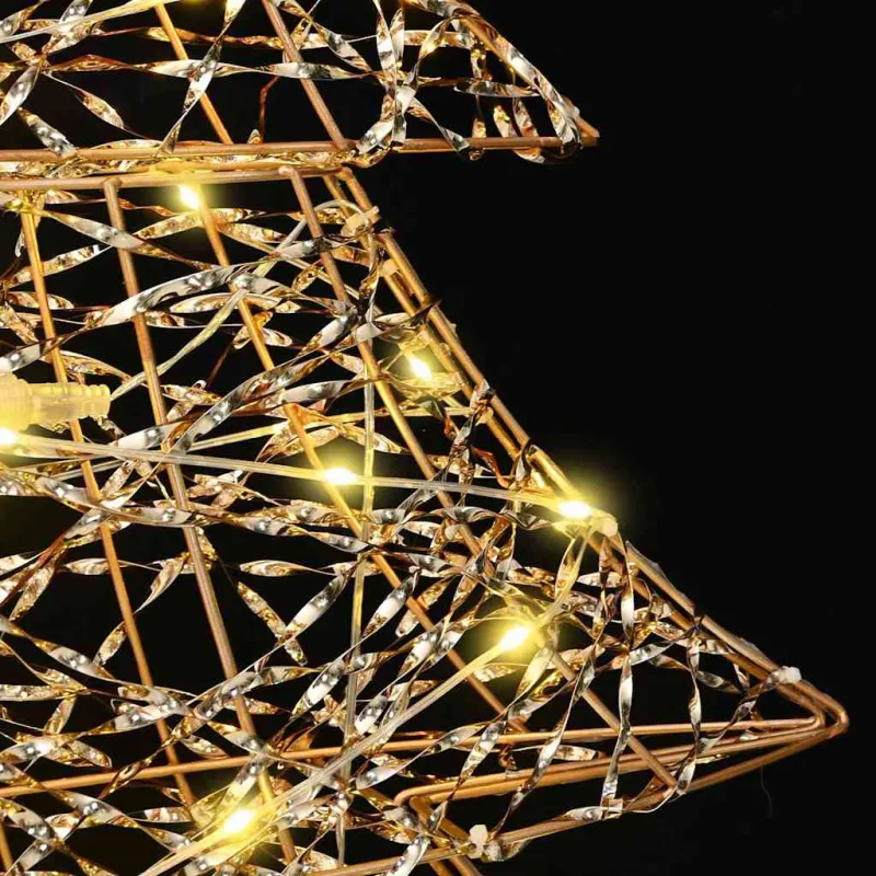 Kalėdų eglutė su 120 LED Šilta balta 120,5 cm PET