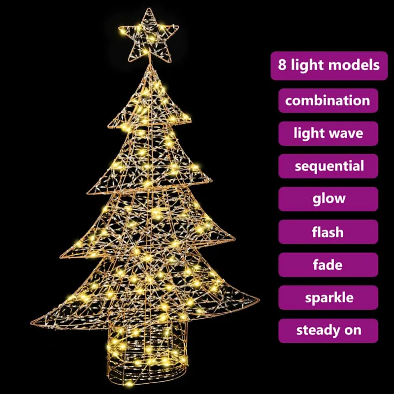Kalėdų eglutė su 120 LED Šilta balta 120,5 cm PET