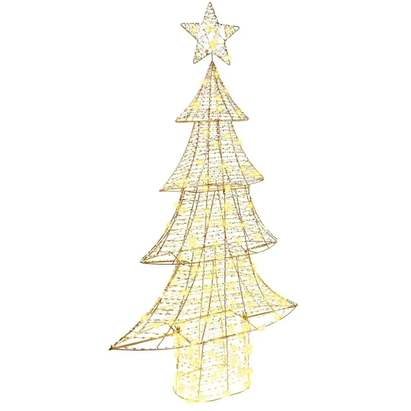 Kalėdų eglutė su 160 LED Šilta balta 151 cm PET