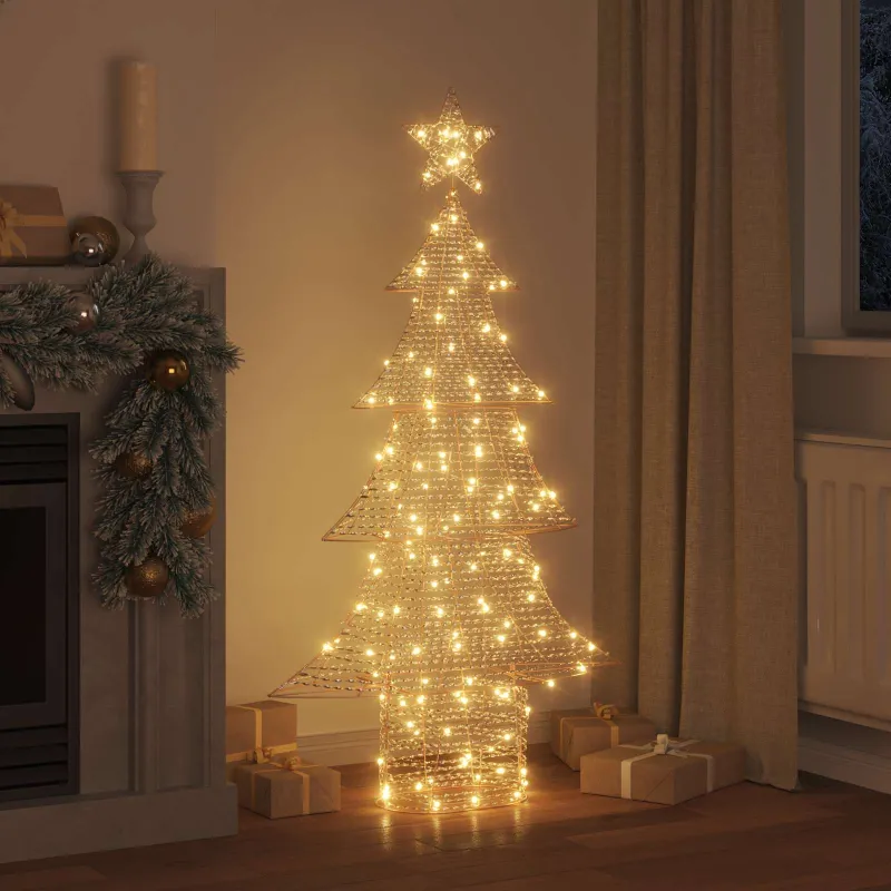 Kalėdų eglutė su 160 LED Šilta balta 151 cm PET