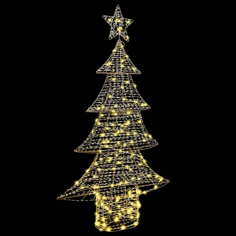 Kalėdų eglutė su 160 LED Šilta balta 151 cm PET