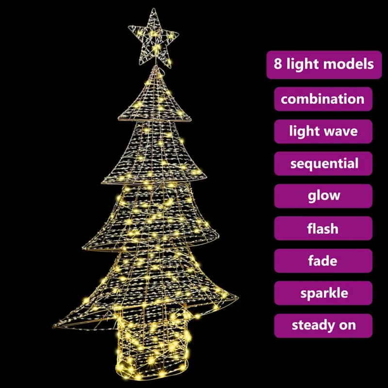 Kalėdų eglutė su 160 LED Šilta balta 151 cm PET