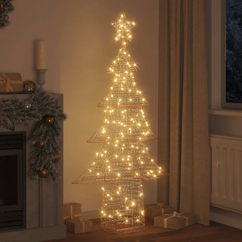 Kalėdų eglutė su 240 LED Šilta balta 181 cm PET