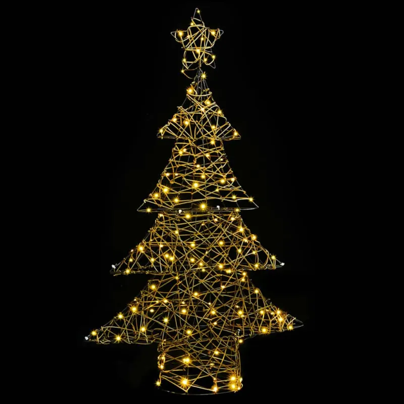 Kalėdų eglutė su 120 LED Šilta balta 150 cm Ratanas