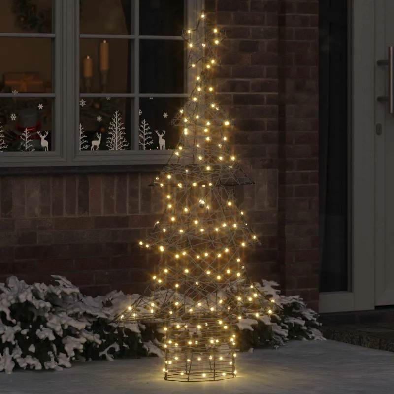 Kalėdų eglutė su 160 LED Šilta balta 150 cm Ratanas