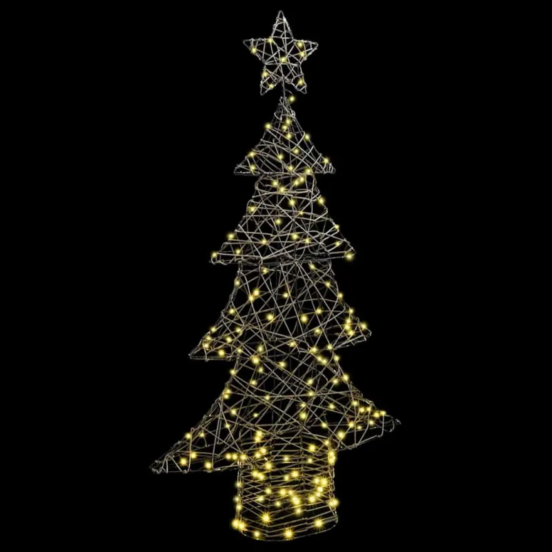 Kalėdų eglutė su 160 LED Šilta balta 150 cm Ratanas