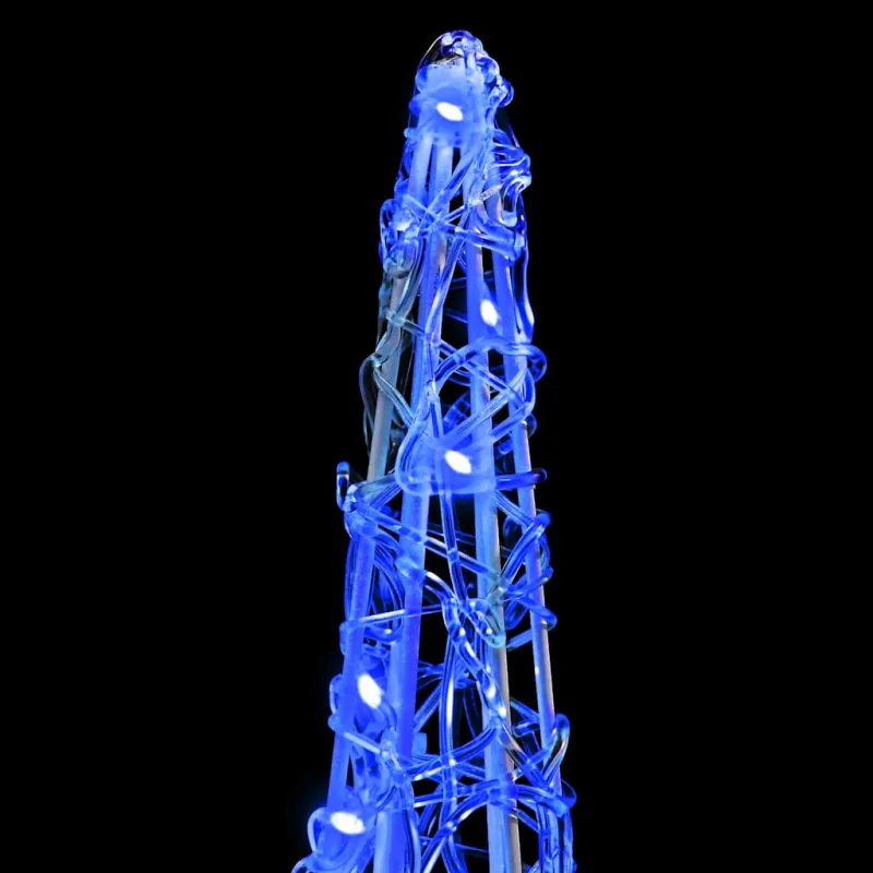 Kalėdų eglutė su 90 LED 3 pcs Mėlyna 20 x 20 x 80 cm Akrilas