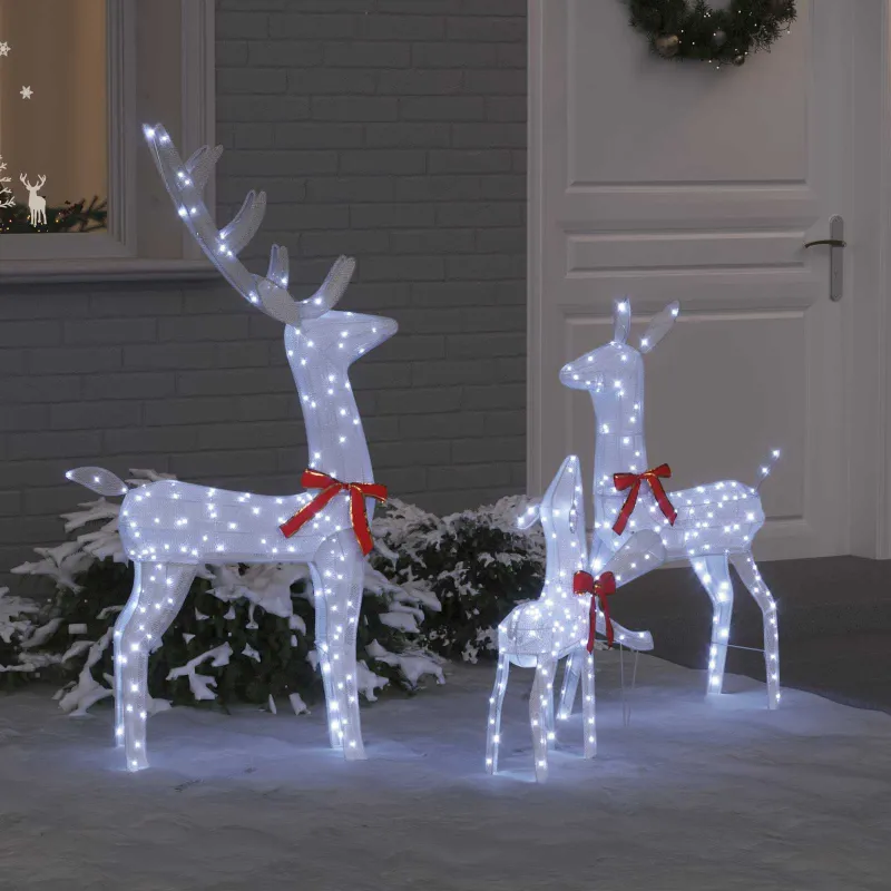 Elnių Šeima 3 pcs Šalta balta 68 x 26 x 127 cm audinys