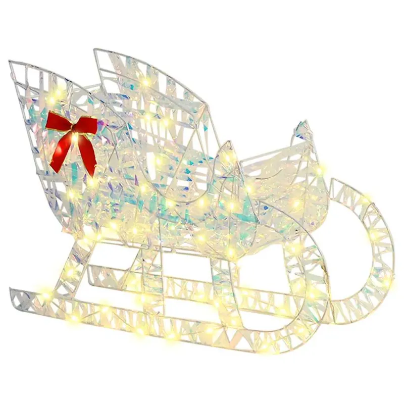 Elnių tempimo roges su 200 LED Šilta balta 70 x 26 x 129 cm PET