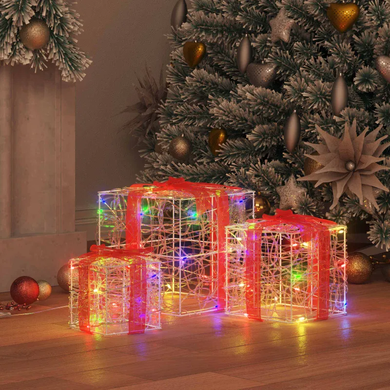 Dovanų Dėžė 3 pcs Įvairiaspalvis 20 x 20 x 20 cm Akrilas