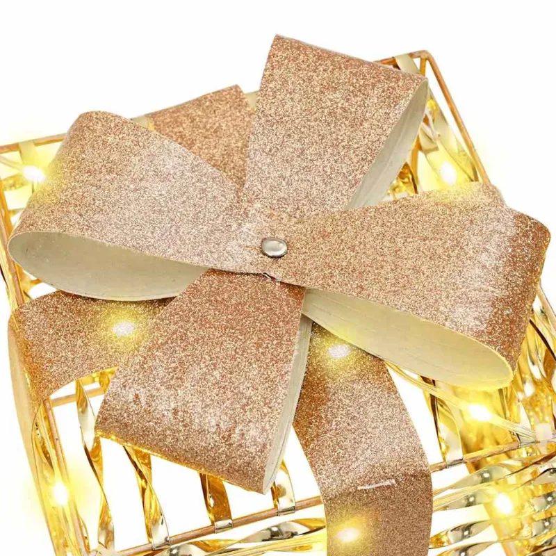 Dovanų Dėžė su 60 LED 3 pcs Šilta balta 20 x 20 x 20 cm PET