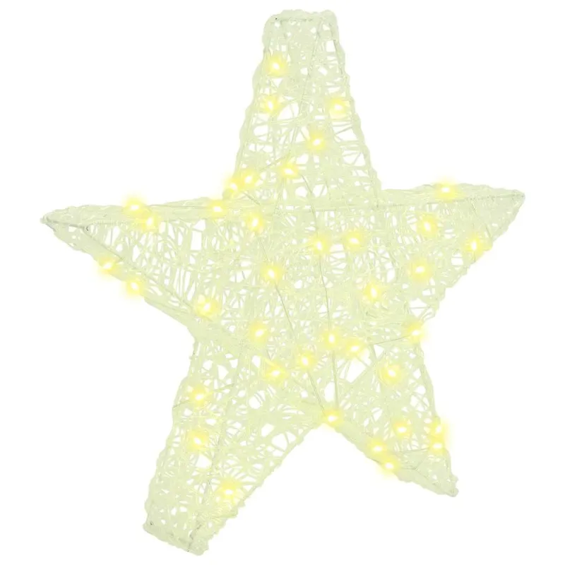 3D žvaigždė su 50 LED Šilta balta 55 x 53.5 x 10 cm Akrilas