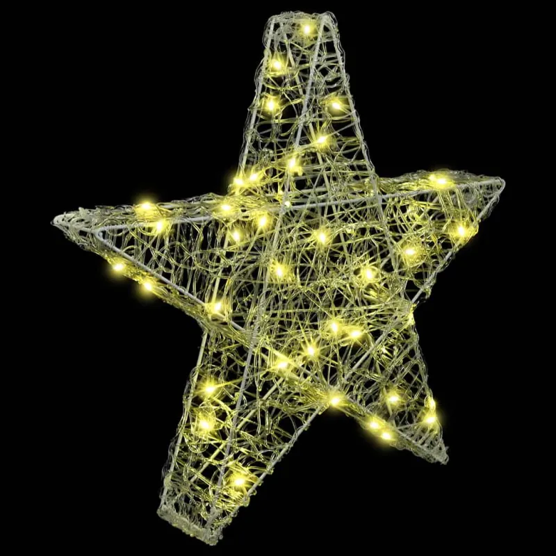 3D žvaigždė su 50 LED Šilta balta 55 x 53.5 x 10 cm Akrilas