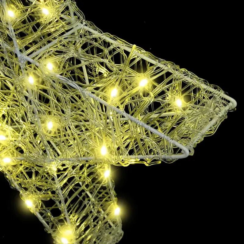 3D žvaigždė su 50 LED Šilta balta 55 x 53.5 x 10 cm Akrilas