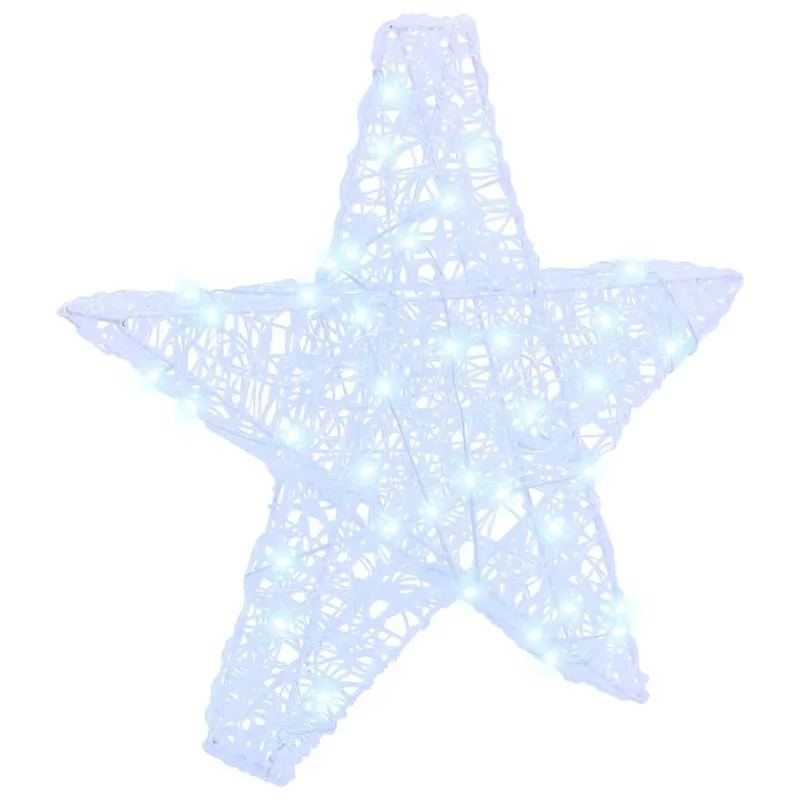 3D žvaigždė su 50 LED Šalta balta 55 x 53.5 x 10 cm Akrilas