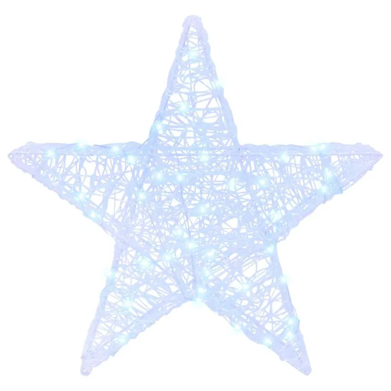 3D žvaigždė su 50 LED Šalta balta 55 x 53.5 x 10 cm Akrilas