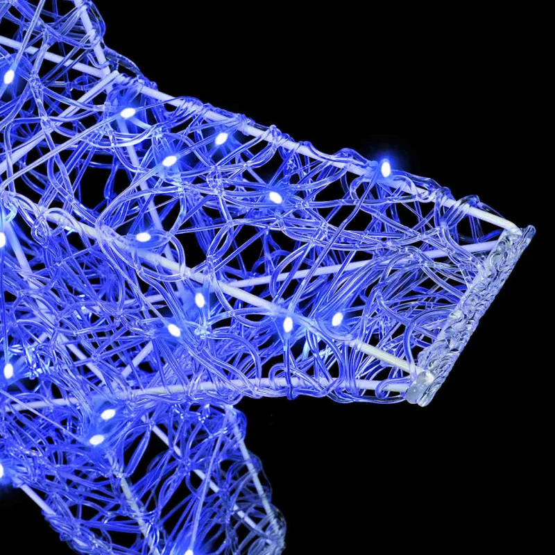 3D žvaigždė su 50 LED Mėlyna 55 x 53.5 x 10 cm Akrilas