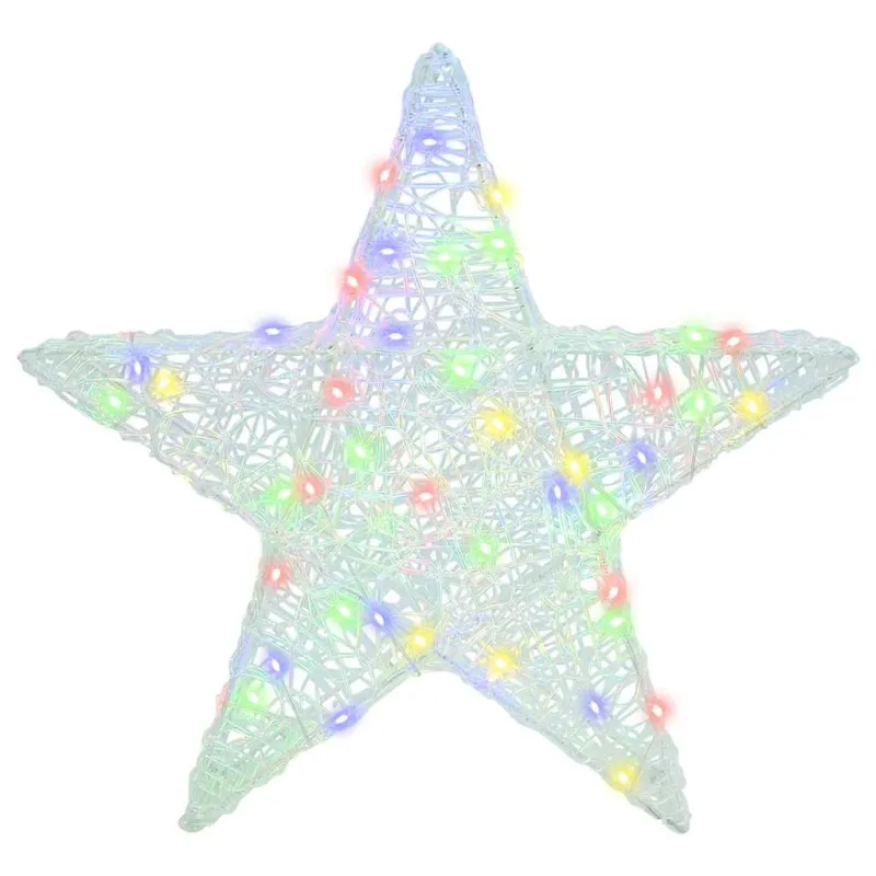 3D žvaigždė su 50 LED Įvairiaspalvis 55 x 53.5 x 10 cm Akrilas
