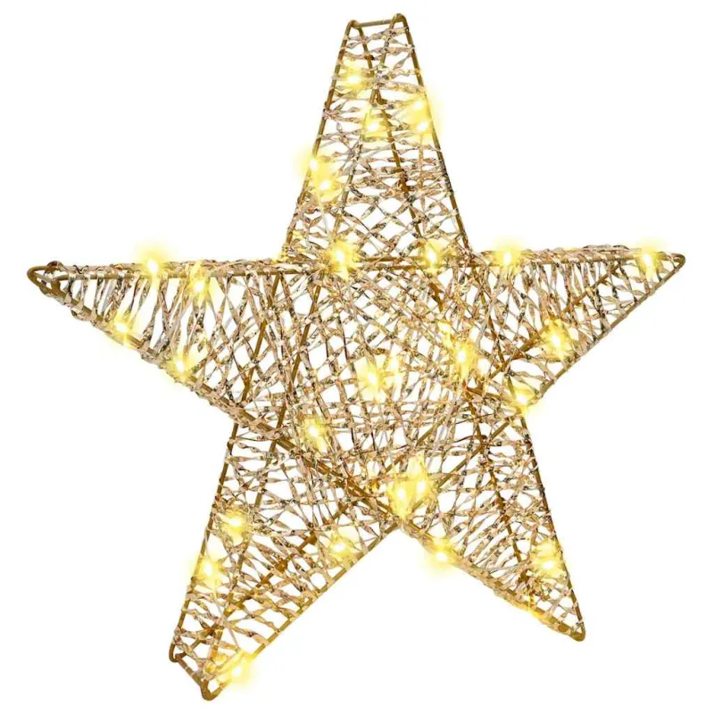 3D žvaigždė su 50 LED Šilta balta 55 x 52.5 x 9 cm PET