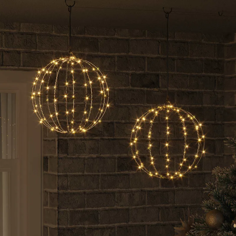 Dovana su 192 LED 2 pcs Šilta balta 30 x 30 x 32 cm metalas