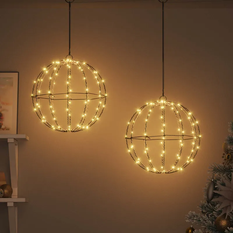 Dovana su 192 LED 2 pcs Šilta balta 30 x 30 x 32 cm metalas