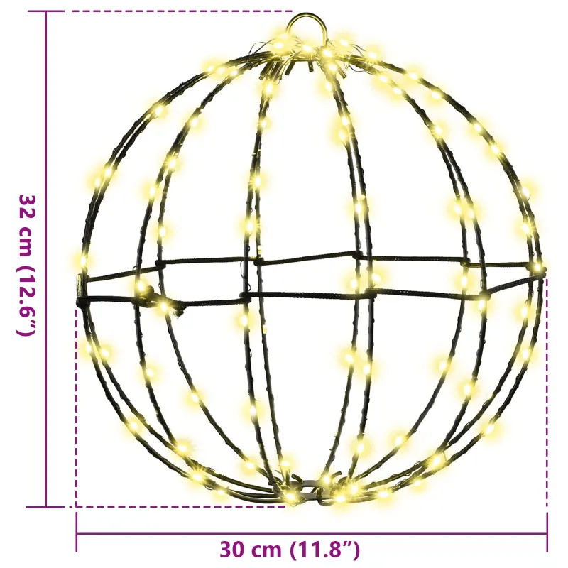 Dovana su 192 LED 2 pcs Šilta balta 30 x 30 x 32 cm metalas