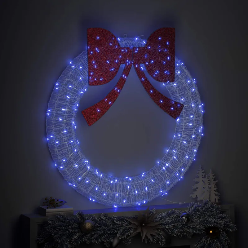 Vainikas su 150 LED Mėlyna 120 cm Akrilas