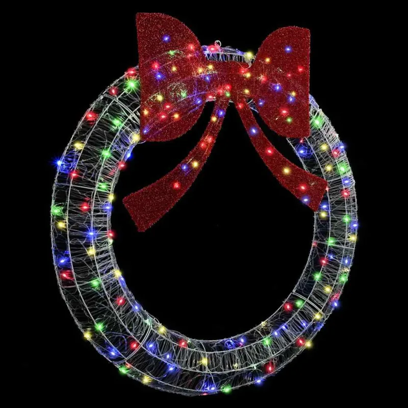 Vainikas su 150 LED Įvairiaspalvis 120 cm Akrilas