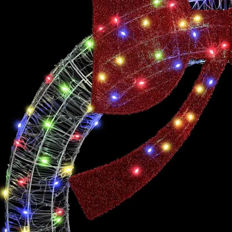 Vainikas su 150 LED Įvairiaspalvis 120 cm Akrilas