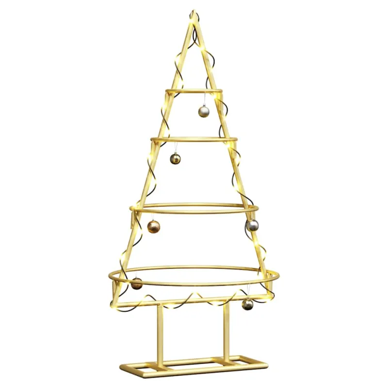 Metalinis Kalėdų medis s stovu Auksinė 60 cm
