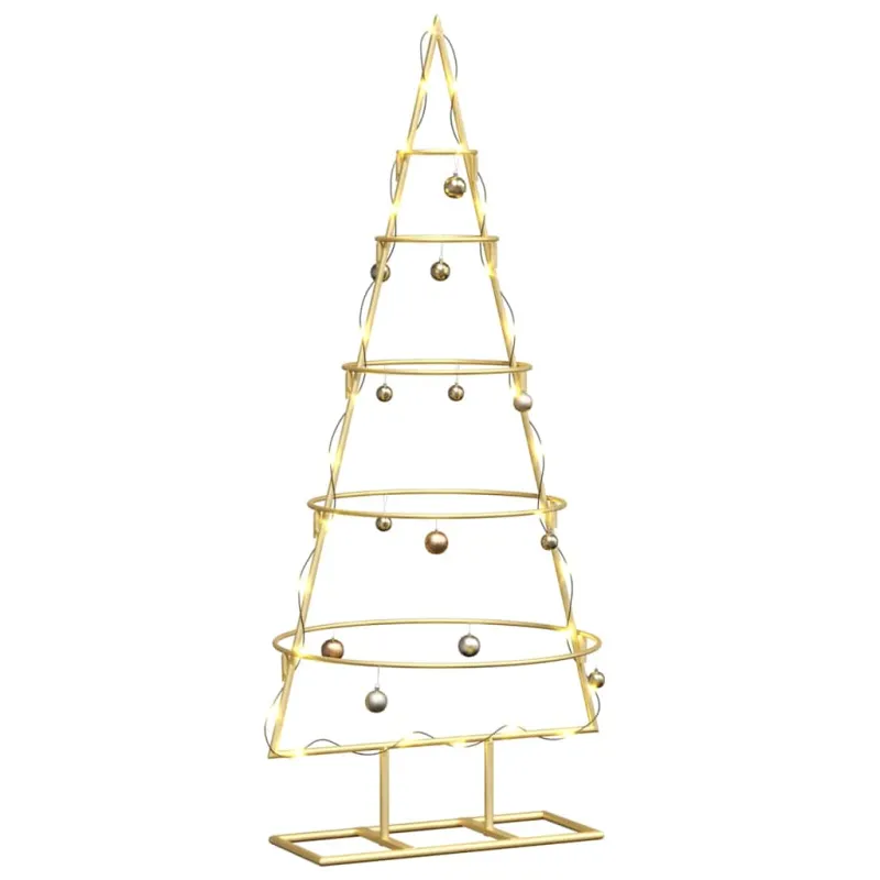 Metalinis Kalėdų medis s stovu Auksinė 90 cm