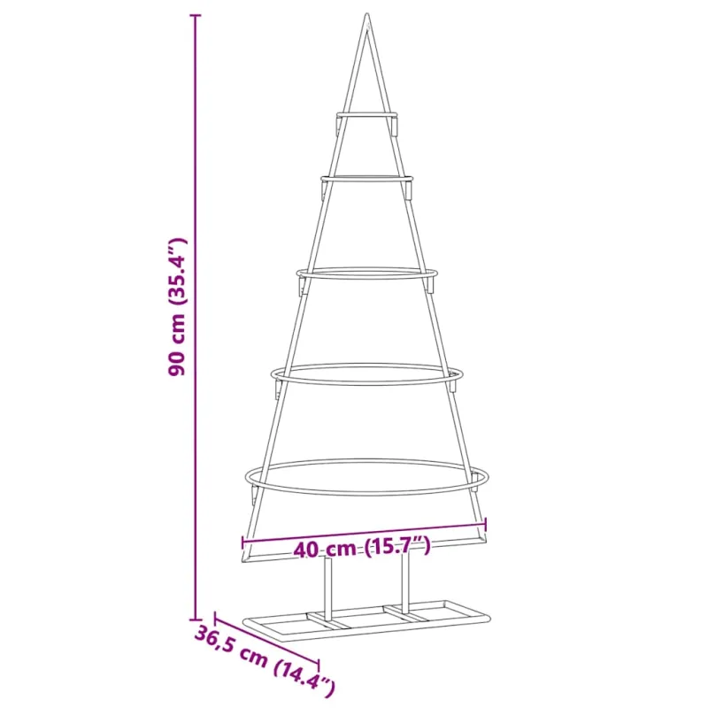 Metalinis Kalėdų medis s stovu Auksinė 90 cm