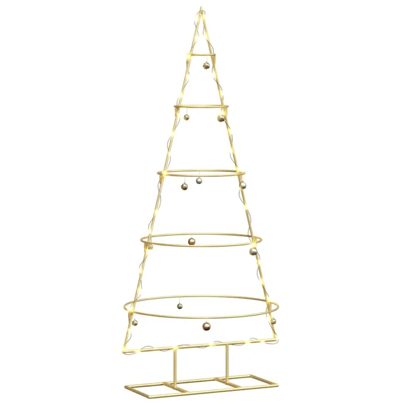 Metalinis Kalėdų medis s stovu Auksinė 125 cm