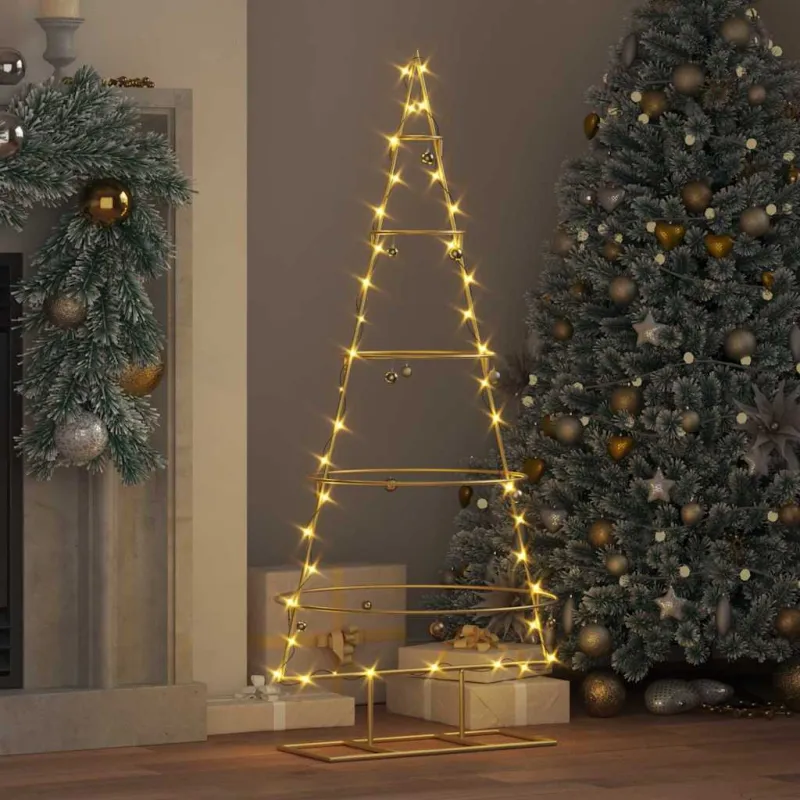 Metalinis Kalėdų medis s stovu Auksinė 125 cm